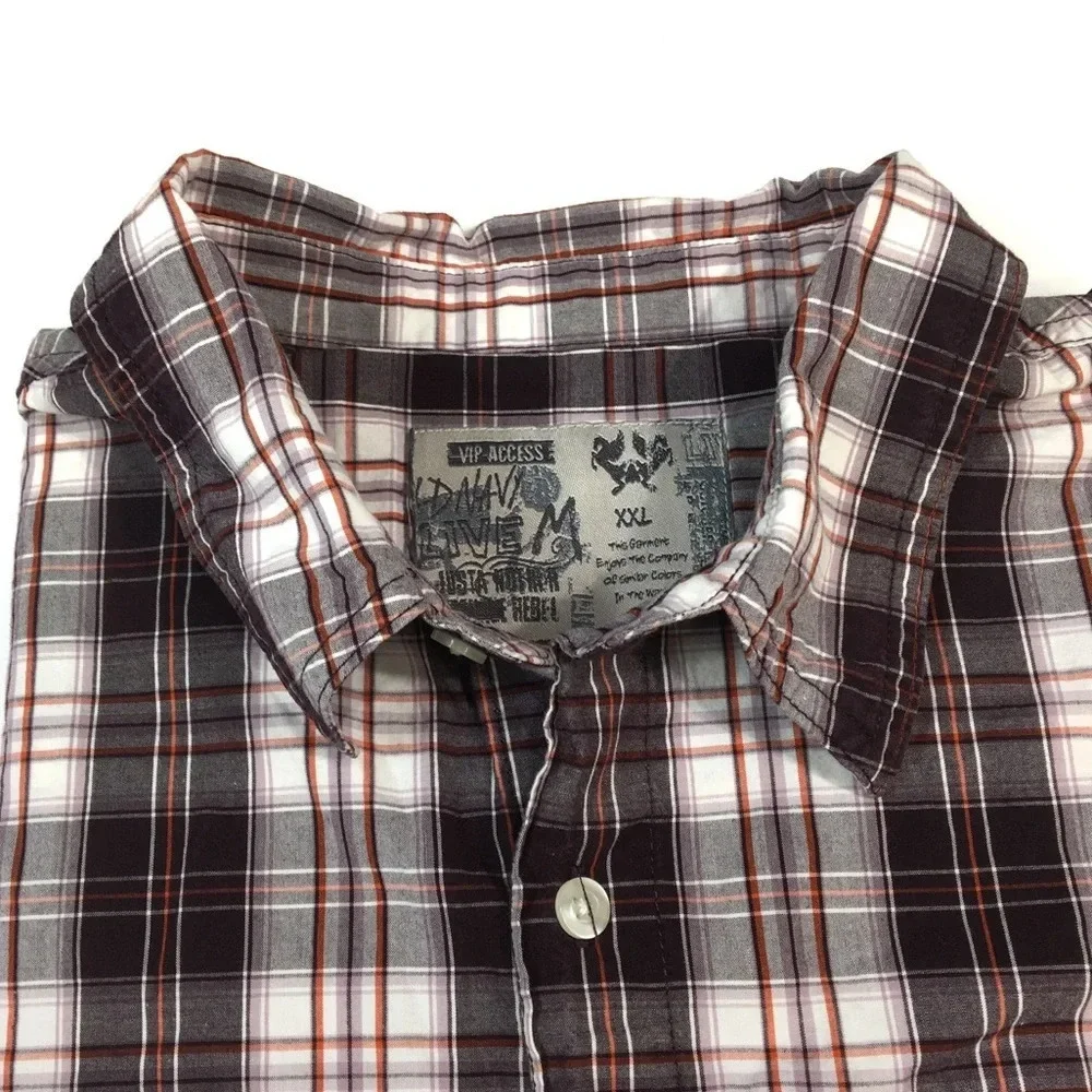 BY62 Boys Old Navy Plaid preppy Button Down Shirt XXL